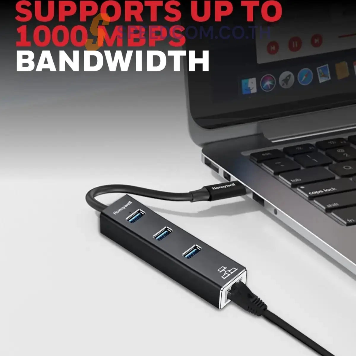 อุปกรณ์แปลงสัญญาณ Honeywell Type C to USB 3.0 Gigabit Ethernet Adapter