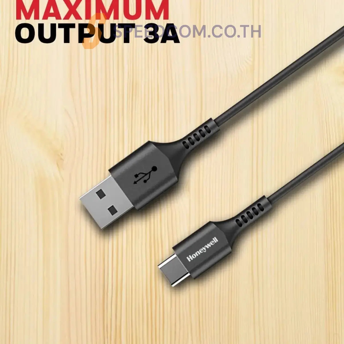 สายชาร์จ Honeywell USB 2.0 to Type C cable 1.8Mtr สีดำ