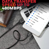 สายชาร์จ Honeywell USB 2.0 to Type C cable 1.8Mtr สีดำ