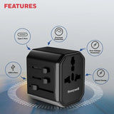 ปลั๊กพกพา Honeywell Universal World Travel Adapter 38W - SpeedCom