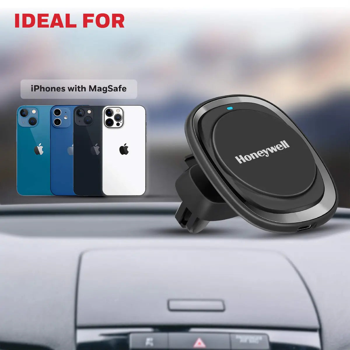 แท่นชาร์จบนรถยนต์ Honeywell Zest MagSafe Phone Mount Car Charger - SpeedCom