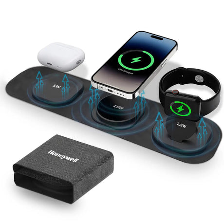 แท่นชาร์จ Honeywell Zest Wireless 3 in 1 Foldable Charger - SpeedCom