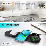 แท่นชาร์จ Honeywell Zest Wireless 3 in 1 Foldable Charger - SpeedCom