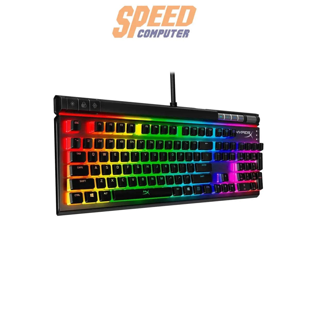 คีย์บอร์ด HyperX Alloy Elite 2 Rgb Linear Red Us 4p5n3aa - aba สีดำ - SpeedCom