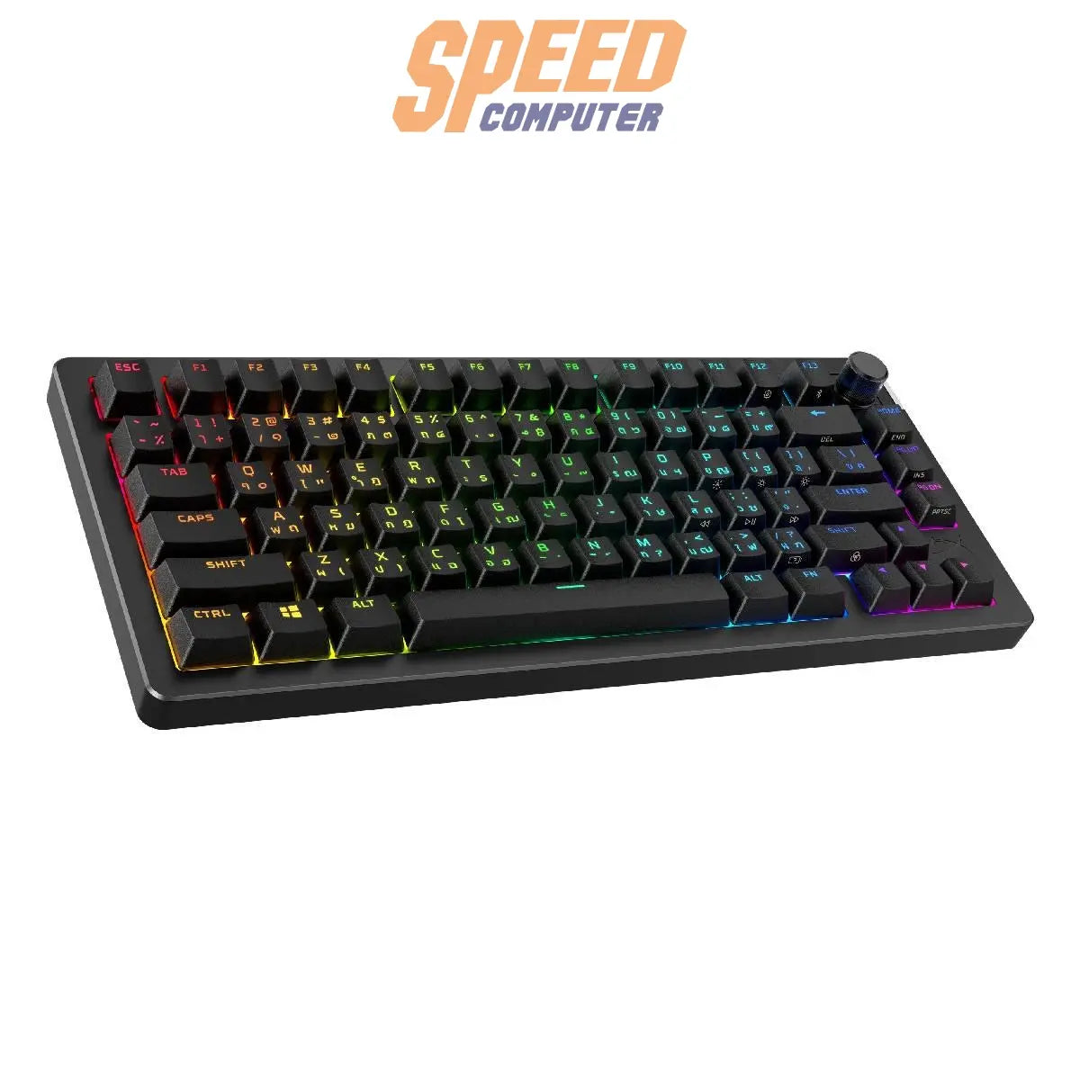 คีย์บอร์ด HyperX Alloy Rise75 (91Y91AA) Wireless Gaming สีดำ - SpeedCom