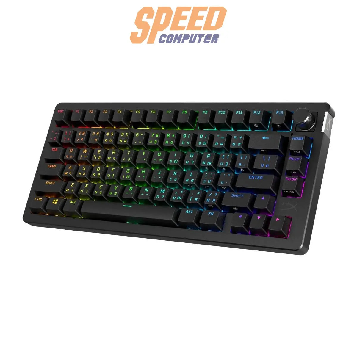 คีย์บอร์ด HyperX Alloy Rise75 (91Y91AA) Wireless Gaming สีดำ - SpeedCom