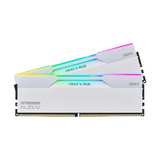 หน่วยความจำ แรม พีซี KLEVV CRAS V RGB DDR5 128GB (64GBx2) 6000MHz สีขาว - SpeedCom
