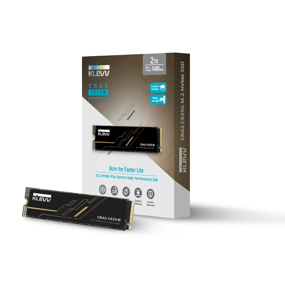 เอสเอสดี KLEVV CRAS C925G M.2 NVMe PCIe Gen4x4 - SpeedCom