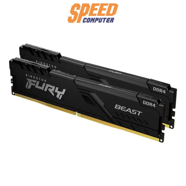 หน่วยความจำ แรม พีซี Kingston FURY BEAST 16GB(8GBX2) DDR4 BUS3600MHz KF436C17BBK2/16 สีดำ - SpeedCom