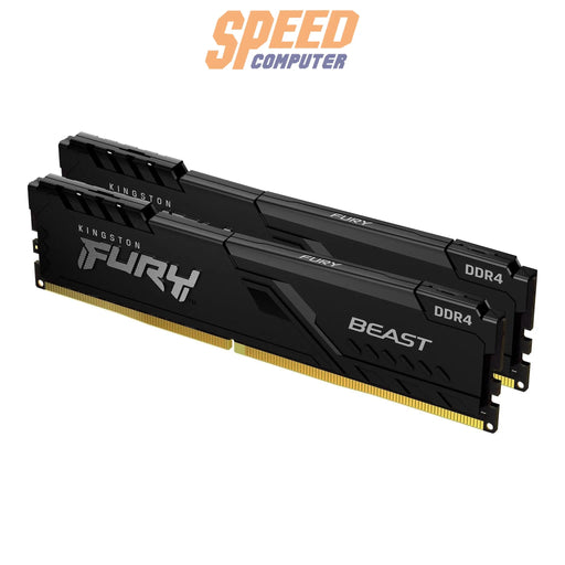 หน่วยความจำ แรม พีซี Kingston FURY BEAST 32GB(16GBX2) DDR4 BUS3200MHz KF432C16BBK2/32 สีดำ - SpeedCom