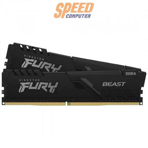 หน่วยความจำ แรม พีซี Kingston FURY BEAST 32GB(16GBX2) DDR4 BUS3200MHz KF432C16BBK2/32 สีดำ - SpeedCom