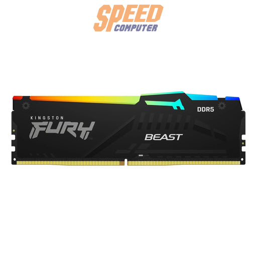 หน่วยความจำ แรม พีซี Kingston FURY BEAST RGB 16GB(8GBX2) DDR5 BUS5600MHz KF556C40BBAK2-16 สีดำ - SpeedCom