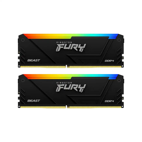 หน่วยความจำ แรม พีซี Kingston FURY BEAST RGB 32GB(16GBX2) DDR4 3200MHz