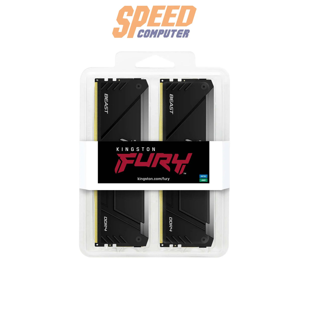 หน่วยความจำ แรม พีซี Kington FURY BEAST RAM PC KF432C16BB2AK2/16 16GB 8x2 BUS 3200MHz DDR4/LTSpeedCom