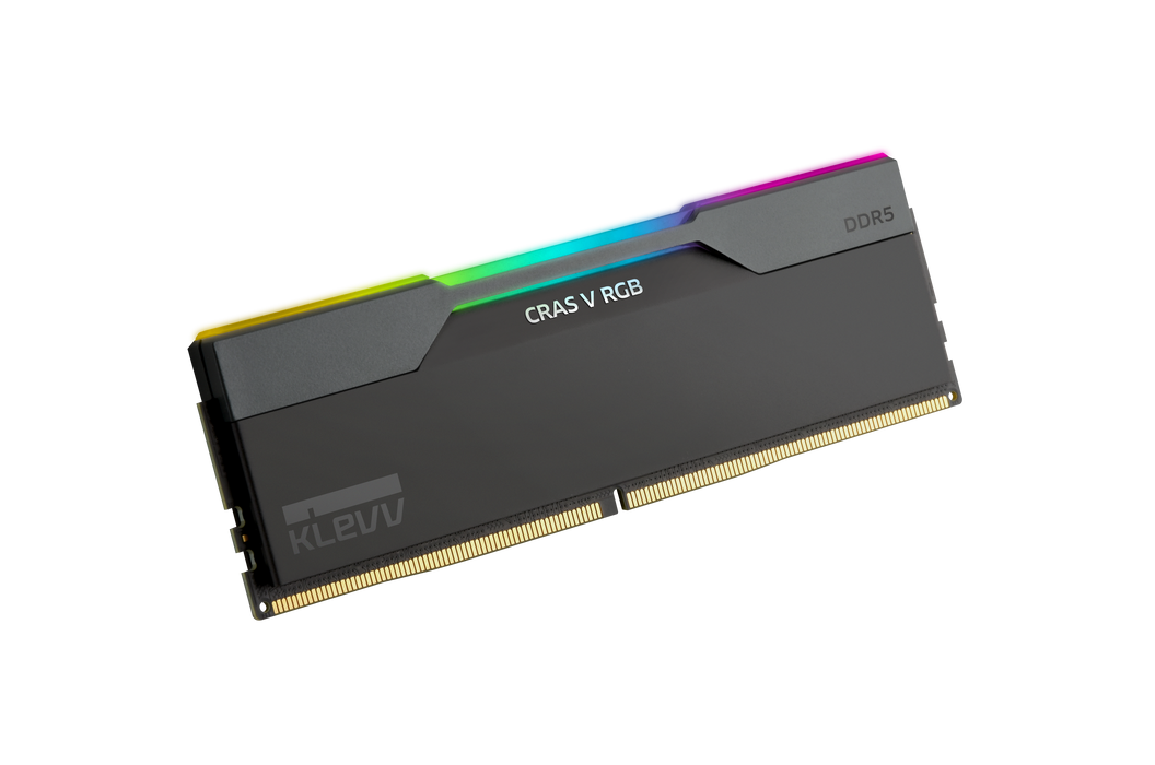 หน่วยความจำ แรม พีซี KLEVV CRAS V RGB 32GB (16GBX2) DDR5 6000MHz KD5AGUA80-60A300G สีดำ