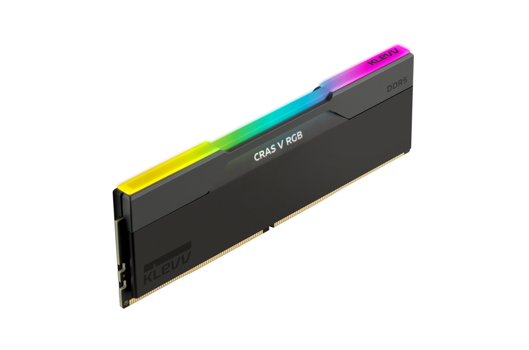 หน่วยความจำ แรม พีซี KLEVV CRAS V RGB 32GB (16GBX2) DDR5 6000MHz KD5AGUA80-60A300G สีดำ