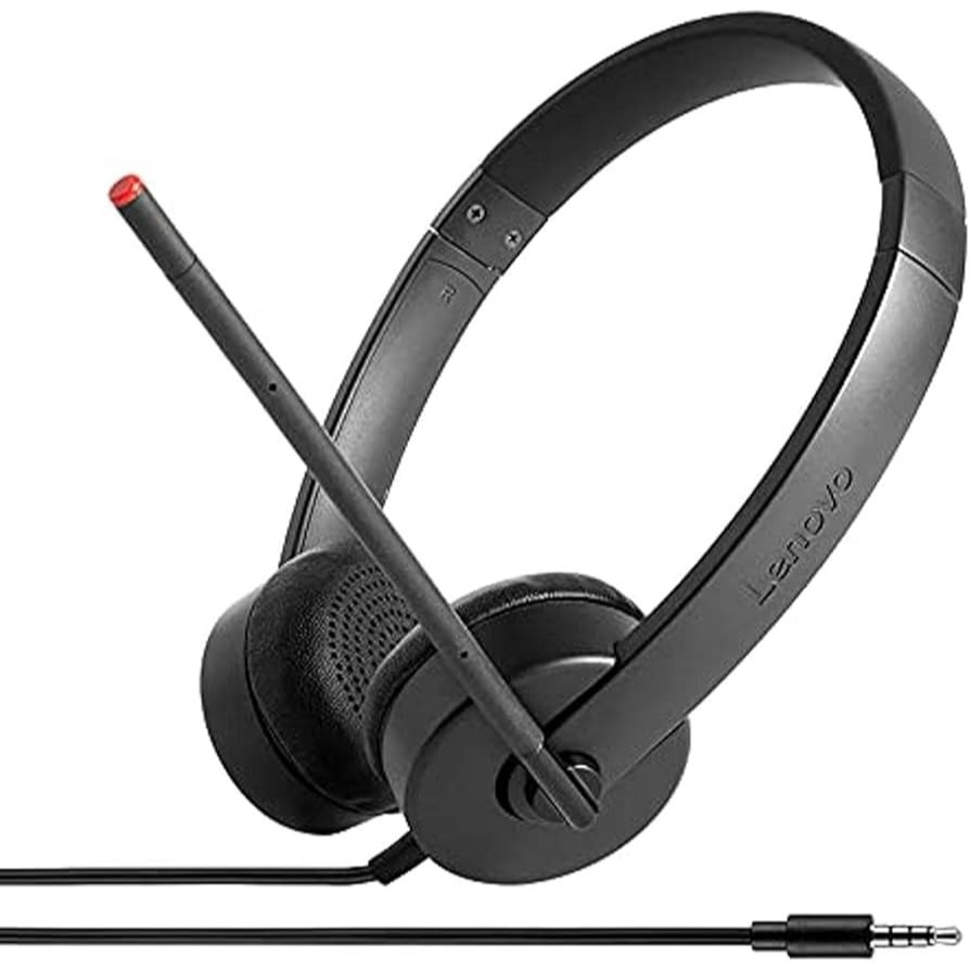หูฟัง Lenovo Essential Stereo Analog Headset 3.5mm สีดำ - SpeedCom