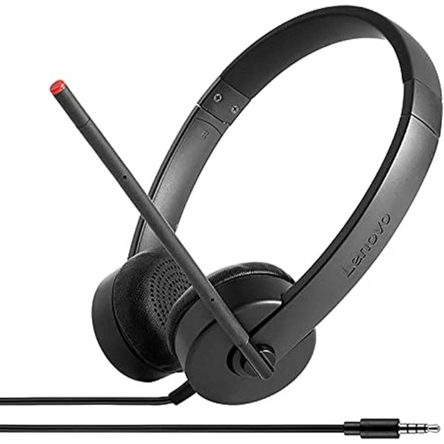 หูฟัง Lenovo Essential Stereo Analog Headset 3.5mm สีดำ - SpeedCom