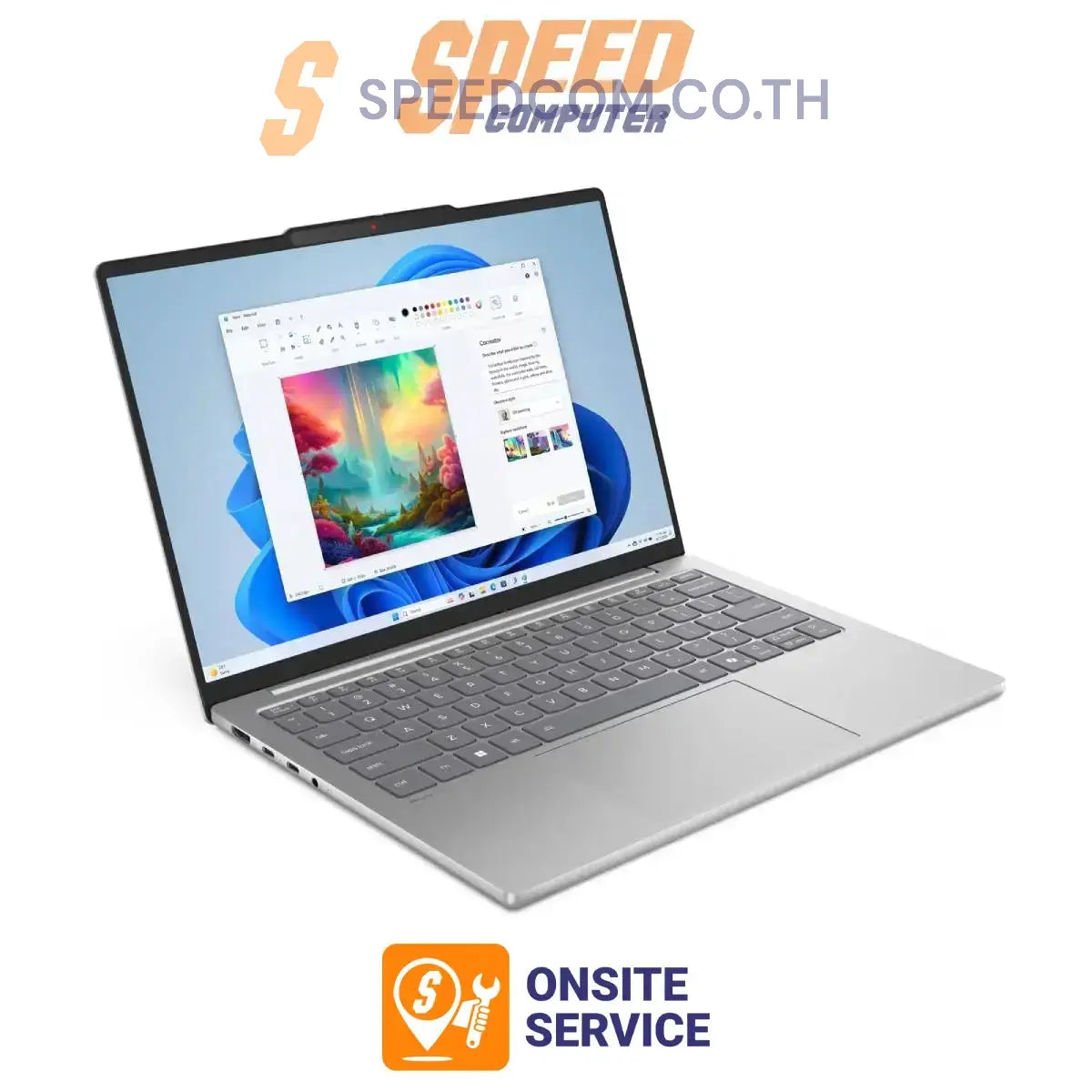 โน๊ตบุ๊ค Lenovo IdeaPad Slim 5 13ARP10 83J2000RTA Ryzen7 7735HS สีเทา (Cloud Grey)SpeedCom