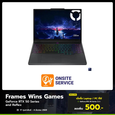 โน๊ตบุ๊ค Lenovo Legion 5 15IRX10-83LY00HGTA i7 Gen13 สีดำ - SpeedCom