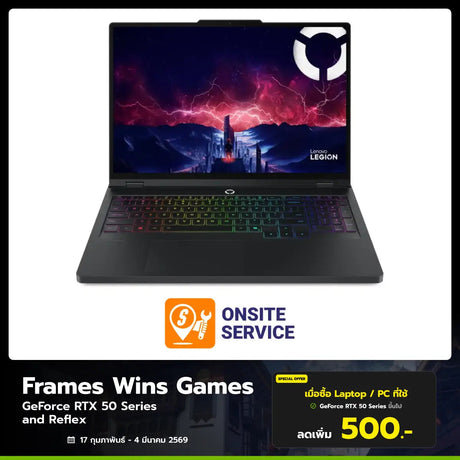 โน๊ตบุ๊ค Lenovo Legion Pro 5 16AFR10-83F2000STA Ryzen 9 สีดำ - SpeedCom
