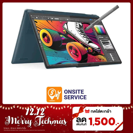 โน๊ตบุ๊ค Lenovo Yoga 7 14IML9-83DJ001MTA Ultra5 สีน้ำเงิน (Tidal Teal) - SpeedCom