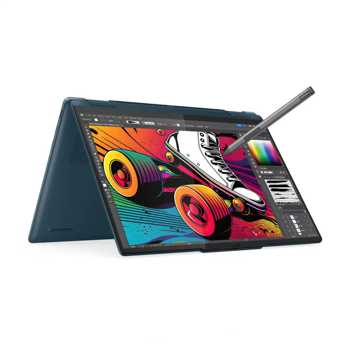 โน๊ตบุ๊ค Lenovo Yoga 7 14IML9-83DJ001MTA Ultra5 สีน้ำเงิน (Tidal Teal)SpeedCom