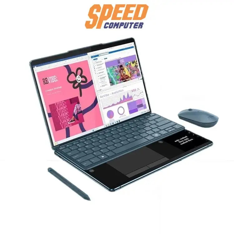 โน๊ตบุ๊ค Lenovo Yoga Book 9 13IMU9 83FF001TTA Ultra 7 สีน้ำเงิน (Tidal Teal) - SpeedCom