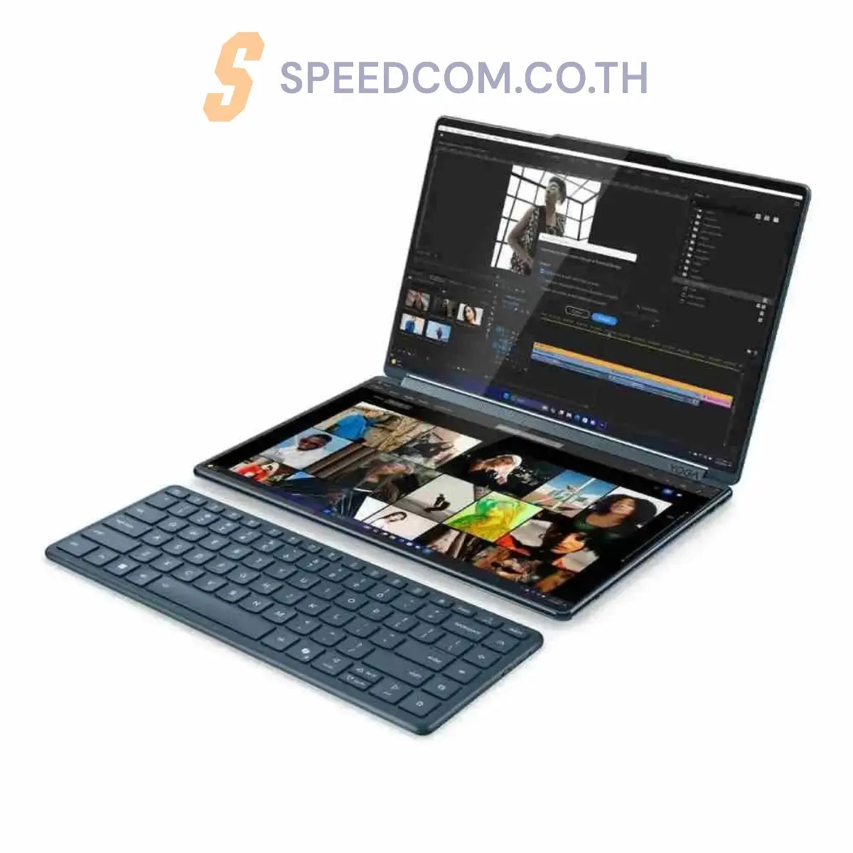 โน๊ตบุ๊ค Lenovo Yoga Book 9 14IAH10-83KJ002ATA Ultra 9 สีน้ำเงิน (Tidal Teal) - SpeedCom