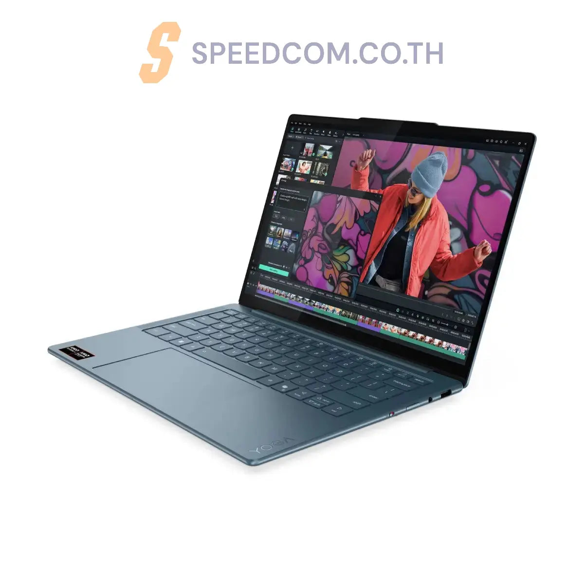 โน๊ตบุ๊ค Lenovo Yoga Slim 7 14AKP10-83JY007KTA Ryzen AI 7 สีฟ้า (Tidal Tealz) - SpeedCom