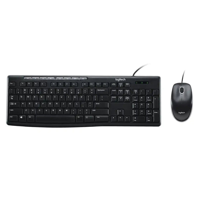 คีย์บอร์ดและเมาท์ Logitech MK200 สีดำ