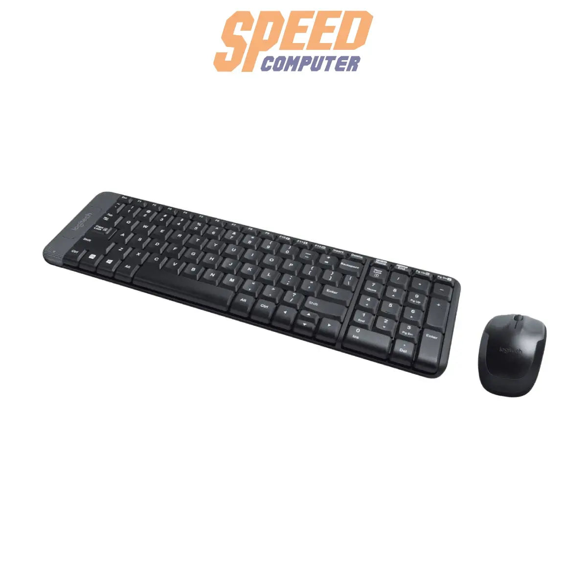 คีย์บอร์ดและเมาส์ไร้สาย Logitech MK220 สีดำSpeedCom
