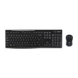 คีย์บอร์ดและเมาส์ไร้สาย Logitech MK270R สีดำ