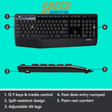คีย์บอร์ดและเมาท์ไร้สาย Logitech MK345 สีดำ - SpeedCom