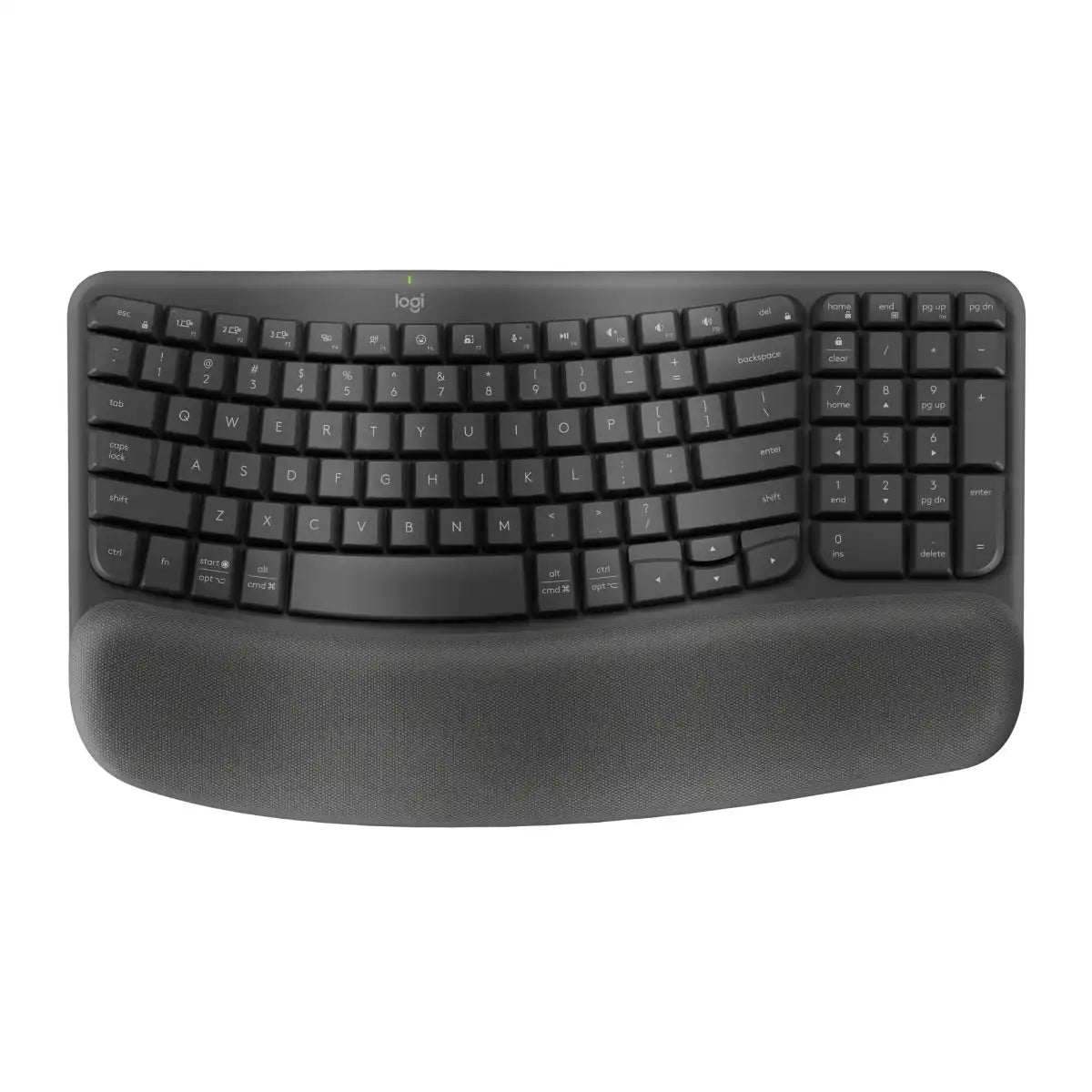 คีย์บอร์ด Logitech Wave Keys 2.4GHz Wireless Graphite - SpeedCom