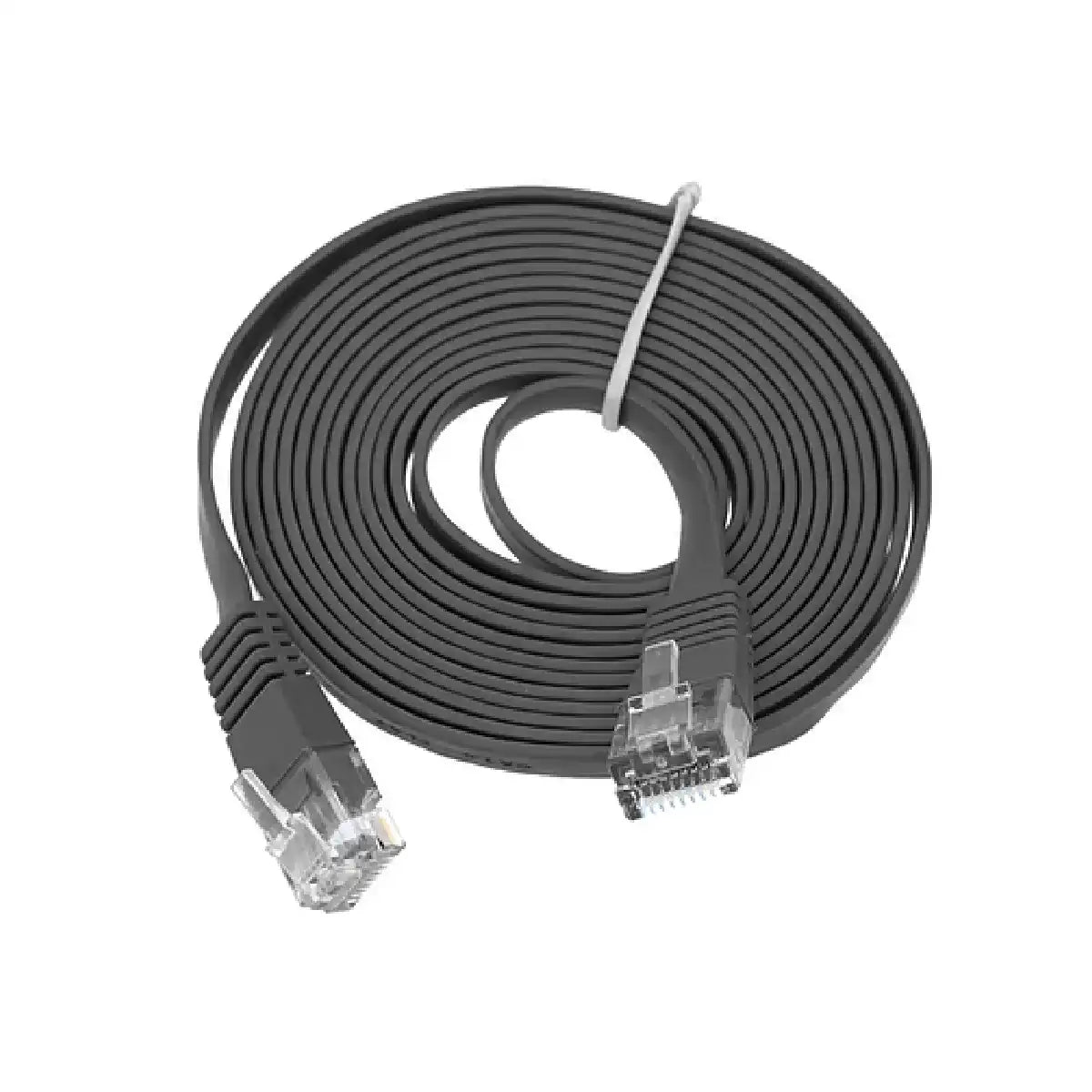 สายแลน MAZER M-CAT6F10000-BK RJ-45 CAT6 Flat Cable 10 Meter สีดำ