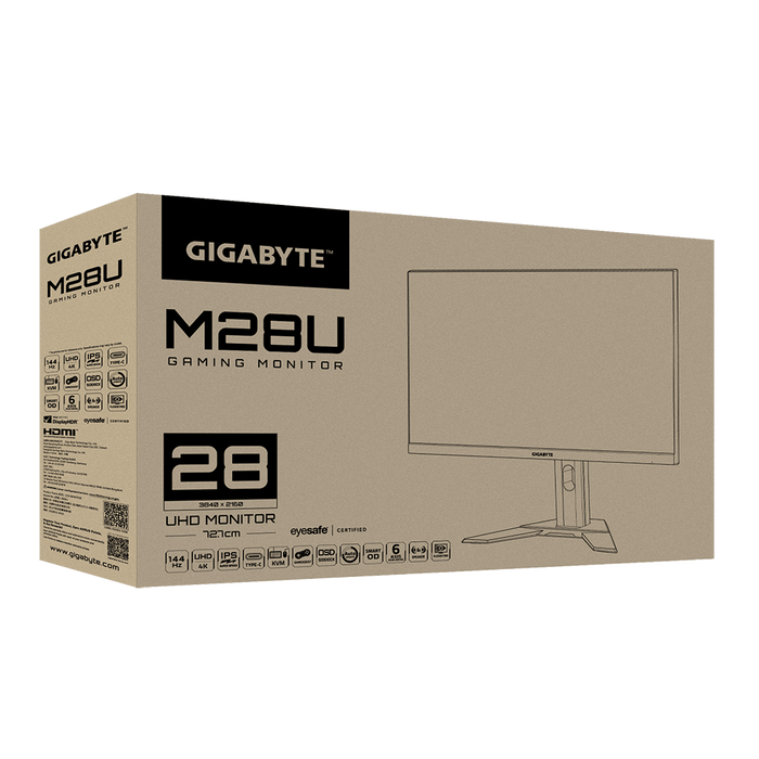 จอมอนิเตอร์ Gigabyte M28U 28.0" IPS 4K 144Hz สีดำ