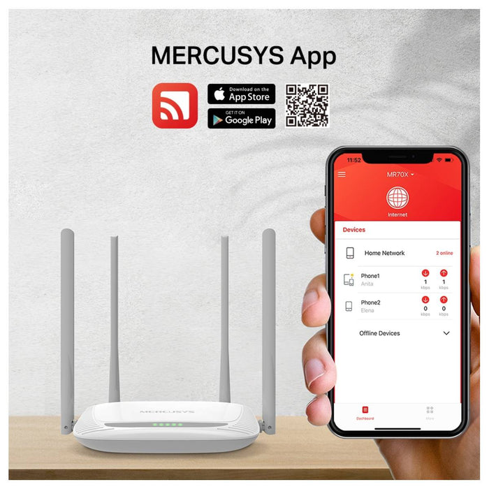 เราเตอร์ Mercusys MW325R 300Mbps Enhanced Wireless N Router สีขาว