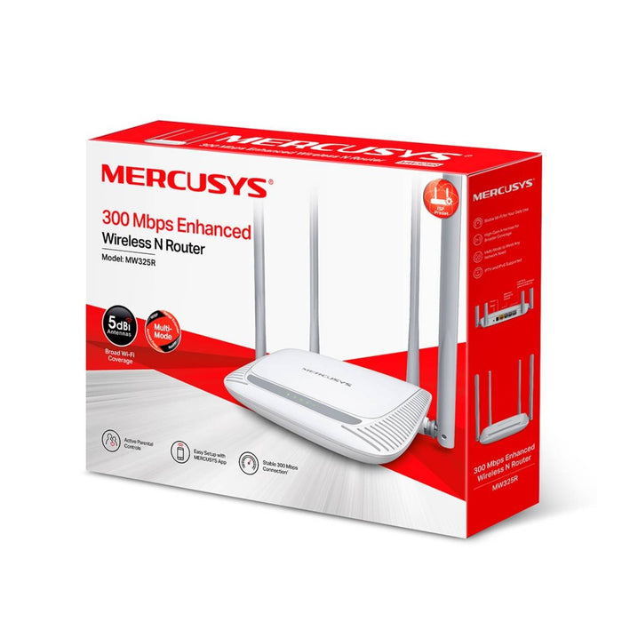 เราเตอร์ Mercusys MW325R 300Mbps Enhanced Wireless N Router สีขาว