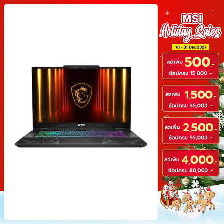 โน๊ตบุ๊ค MSI Cyborg 15 B2RWEKG-057TH Core 5 สีดำ (Translucent Black) - SpeedCom