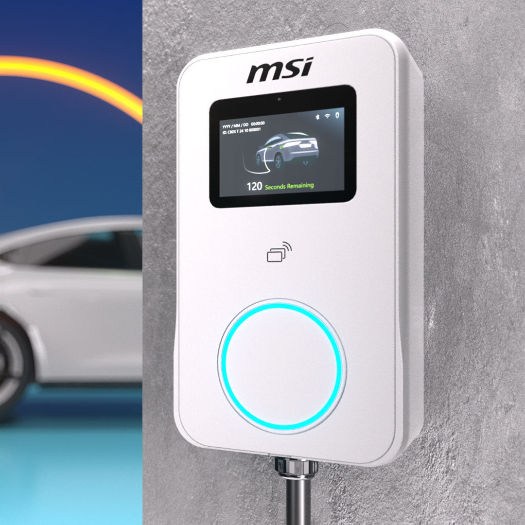 เครื่องชาร์จรถยนต์ไฟฟ้า MSI EV Charging - EV ECO PREMIUM MAX WITH OUT OCPP [WHITE]SpeedCom