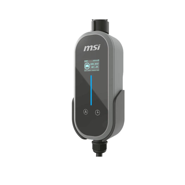 เครื่องชาร์จรถยนต์ไฟฟ้าแบบพกพา MSI EVSE EZGO EU 32A 1 PHASE BT [GRAY-GRAY]SpeedCom