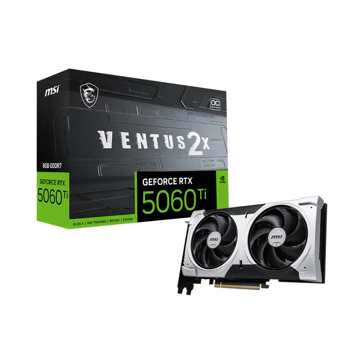 การ์ดจอ MSI GeForce RTX 5060 Ti 8G VENTUS 2X OC PLUS GDDR7SpeedCom