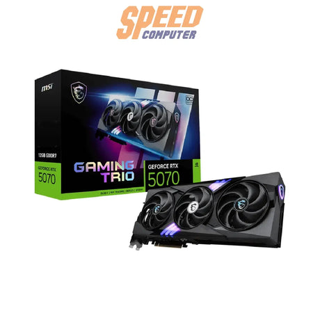 การ์ดจอ MSI GeForce RTX 5070 Gaming TRIO OC 12GB GDDR7 สีดำSpeedCom