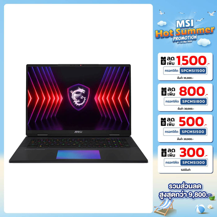 Notebook MSI Titan 18 HX A14VIG-031TH i9 Gen14 Core Black