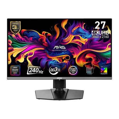 จอมอนิเตอร์ MSI MAG 272QP QD OLED 27" 240Hz สีดำ - SpeedCom