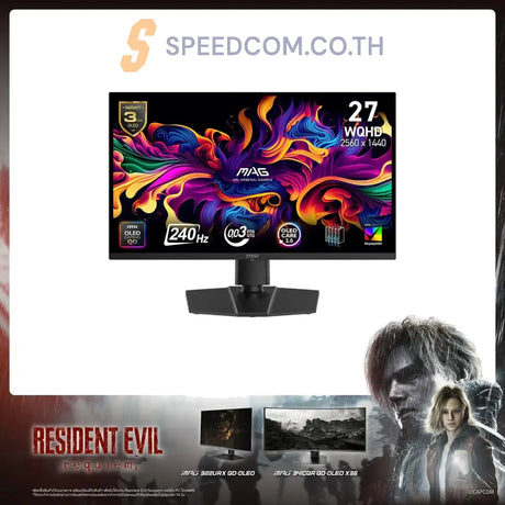 จอมอนิเตอร์ MSI MAG 273QP X24 26.5" QD OLED 240Hz สีดำSpeedCom