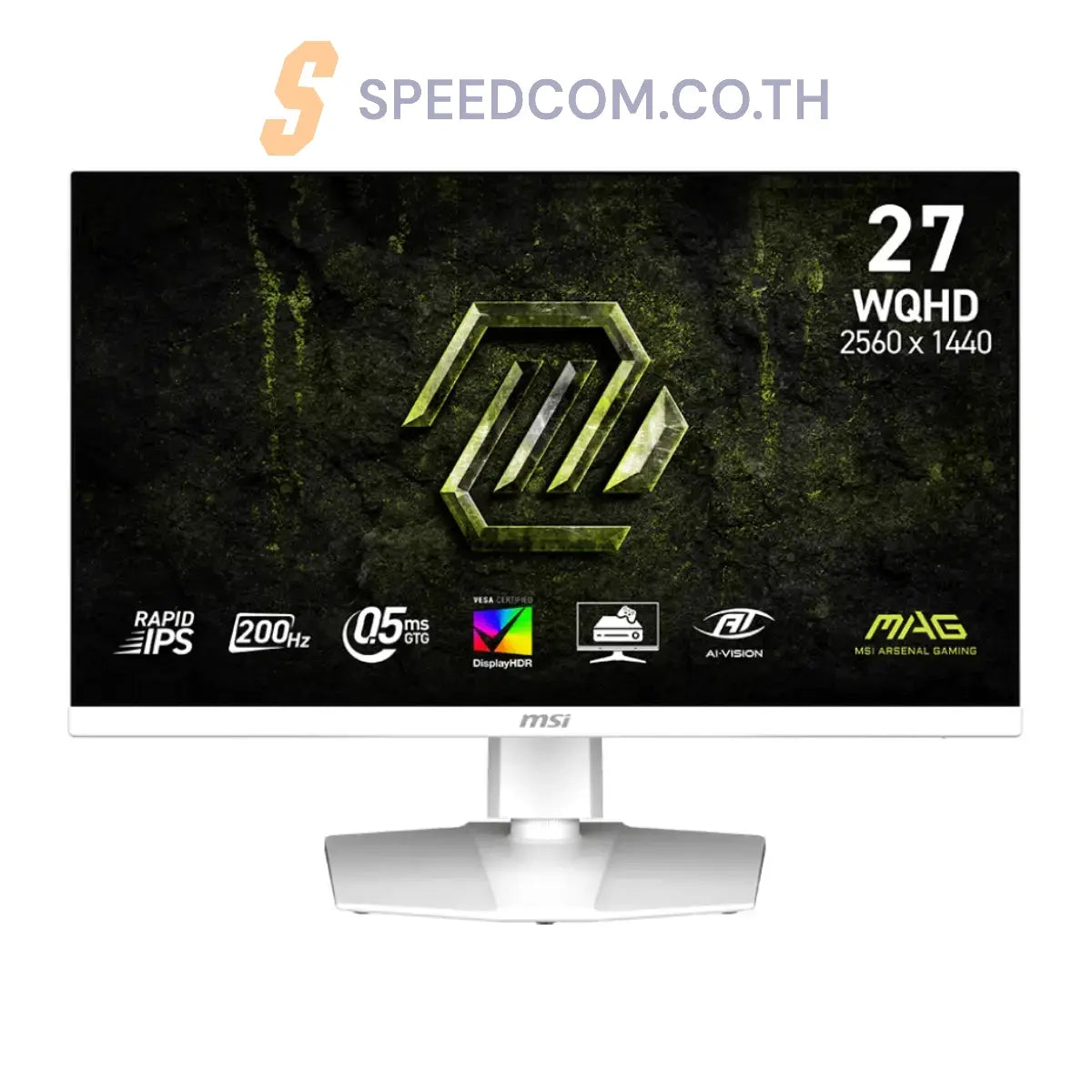 จอมอนิเตอร์ MSI MAG 274QRFW E20 27.0" Rapid IPS 200Hz สีขาว