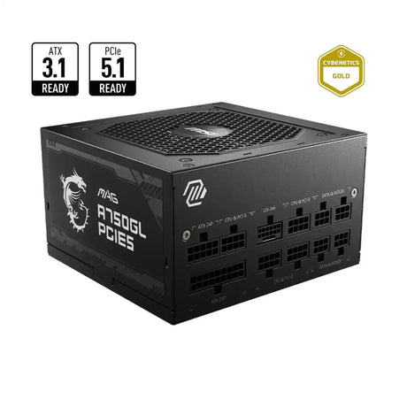 อุปกรณ์จ่ายไฟ MSI MAG A750GL 750W 80 PLUS GOLD ATX MSI-MAG-A750GL สีดำSpeedCom