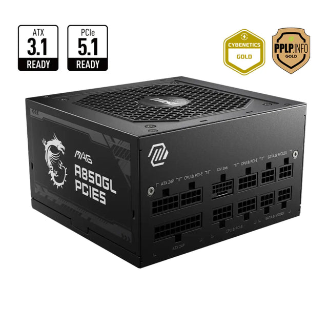 อุปกรณ์จ่ายไฟ MSI MAG A850GL-PCIE5 80 PLUS Gold 850W